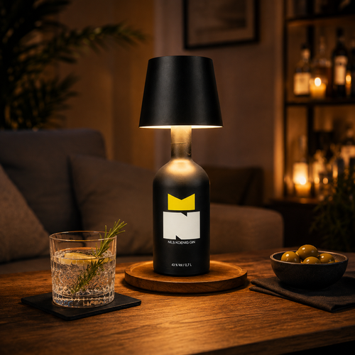 Lampenschirm für NILS KOENIG Ginflasche | Flaschenlampe